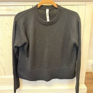 lululemon athletica black Charcoal Crew Neck Sweater